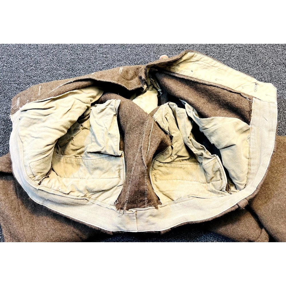 Vintage 1950s French Army ARMEE Wool Pants 32x30 Military Trousers Distressed - Picture 14 of 16